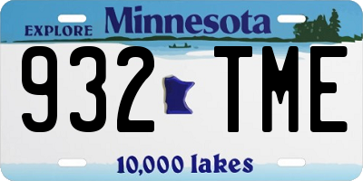MN license plate 932TME