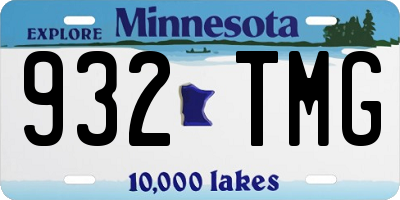 MN license plate 932TMG