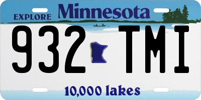 MN license plate 932TMI