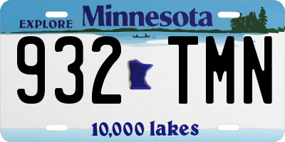 MN license plate 932TMN
