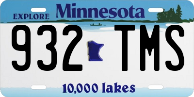 MN license plate 932TMS