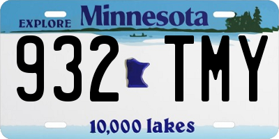 MN license plate 932TMY