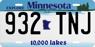 MN license plate 932TNJ