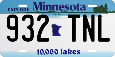 MN license plate 932TNL