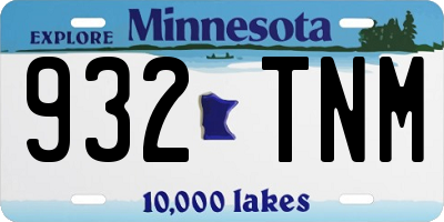 MN license plate 932TNM