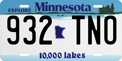 MN license plate 932TNO