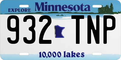 MN license plate 932TNP