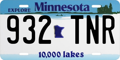 MN license plate 932TNR