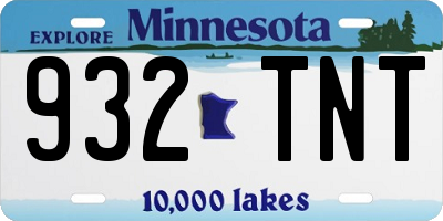 MN license plate 932TNT