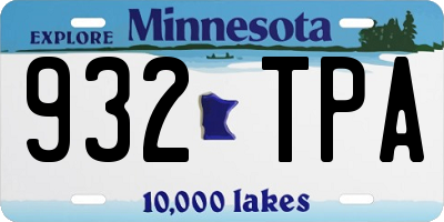 MN license plate 932TPA