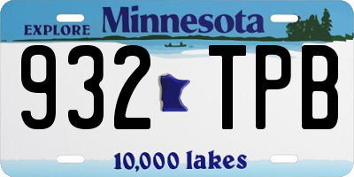 MN license plate 932TPB