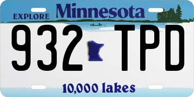 MN license plate 932TPD