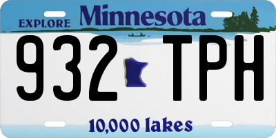 MN license plate 932TPH