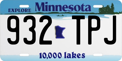 MN license plate 932TPJ