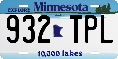 MN license plate 932TPL