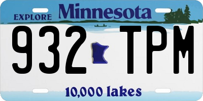 MN license plate 932TPM