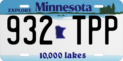MN license plate 932TPP
