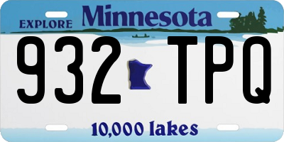 MN license plate 932TPQ