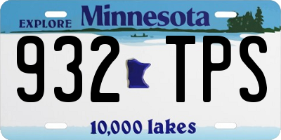 MN license plate 932TPS