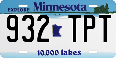 MN license plate 932TPT