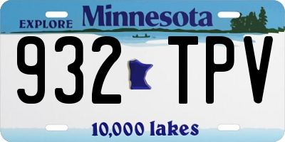 MN license plate 932TPV