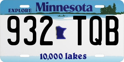 MN license plate 932TQB