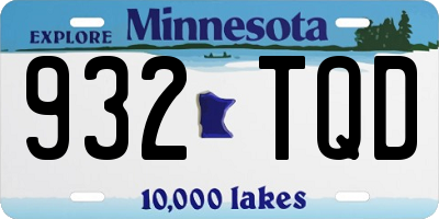 MN license plate 932TQD