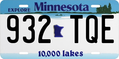 MN license plate 932TQE
