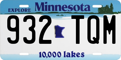 MN license plate 932TQM