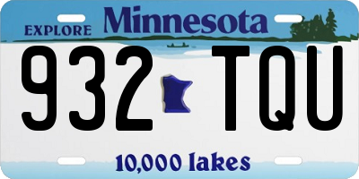 MN license plate 932TQU