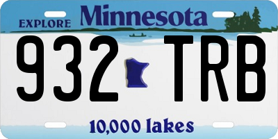 MN license plate 932TRB