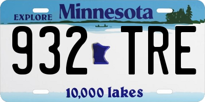 MN license plate 932TRE