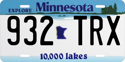 MN license plate 932TRX