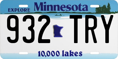 MN license plate 932TRY