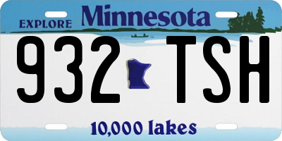 MN license plate 932TSH