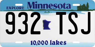 MN license plate 932TSJ