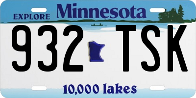 MN license plate 932TSK