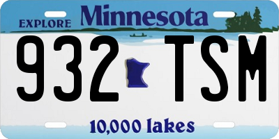 MN license plate 932TSM