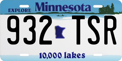 MN license plate 932TSR
