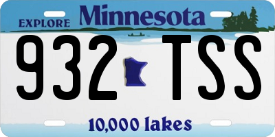 MN license plate 932TSS