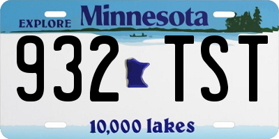 MN license plate 932TST