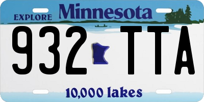 MN license plate 932TTA
