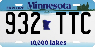 MN license plate 932TTC