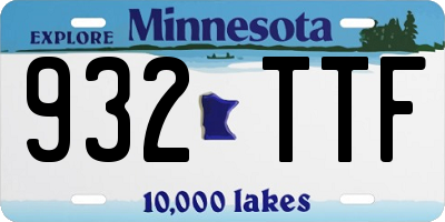 MN license plate 932TTF