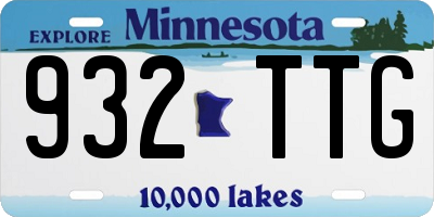 MN license plate 932TTG