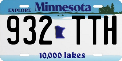 MN license plate 932TTH