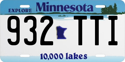 MN license plate 932TTI