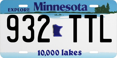MN license plate 932TTL