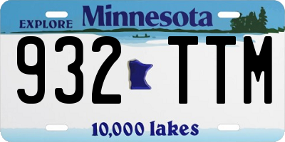 MN license plate 932TTM