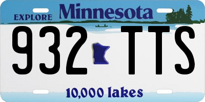 MN license plate 932TTS